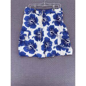 Vtg Kirra Board Shorts Mens 32 9" Floral Hawaiian Swim Trunks Cargo Style Pocket